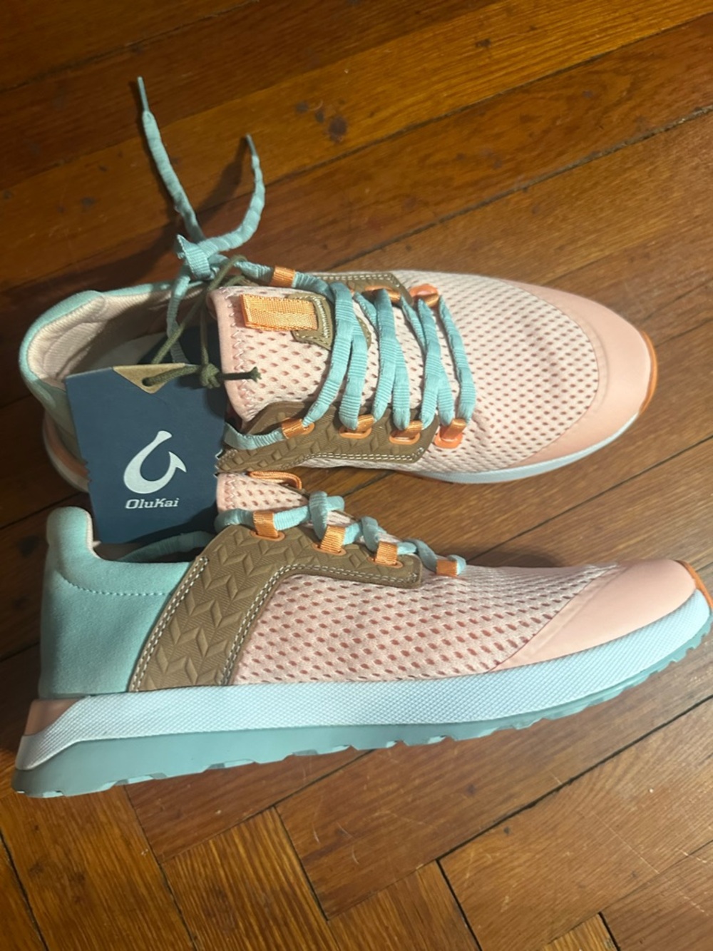 OLUKAI Wailuu Athletic Pink Brown Blue Sneakers Women’s Size 11